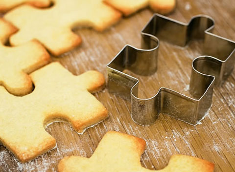 puzzle pieces cookies