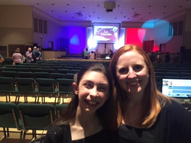 Adrienne with her teacher, Mrs. Kristen