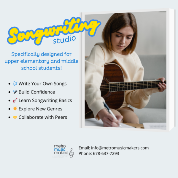 Songwriting Class for Upper Elementary and Middle School Students