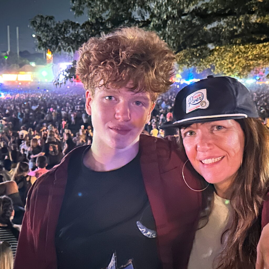 Allison and her son Elliott at Shaky Knees