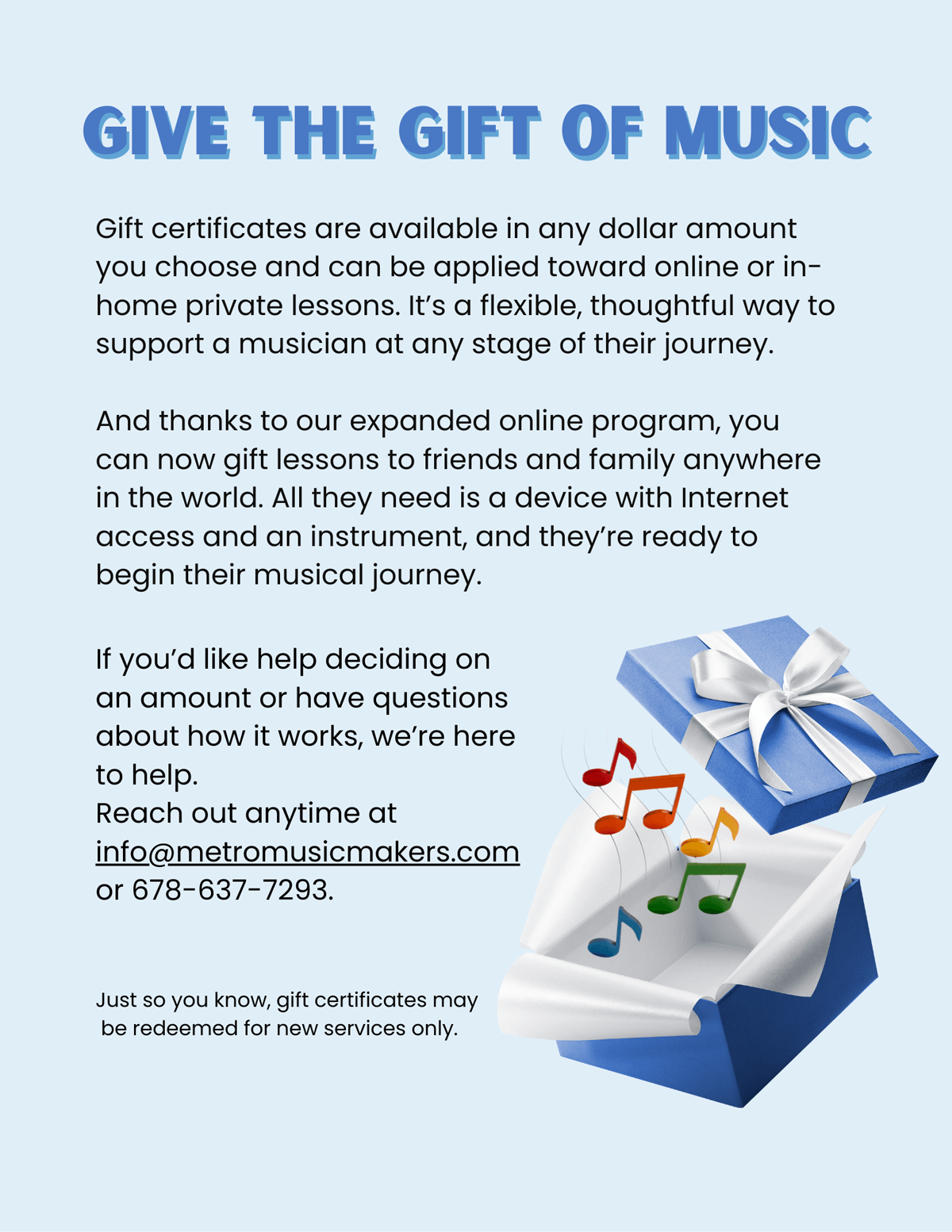 Give the gift of music