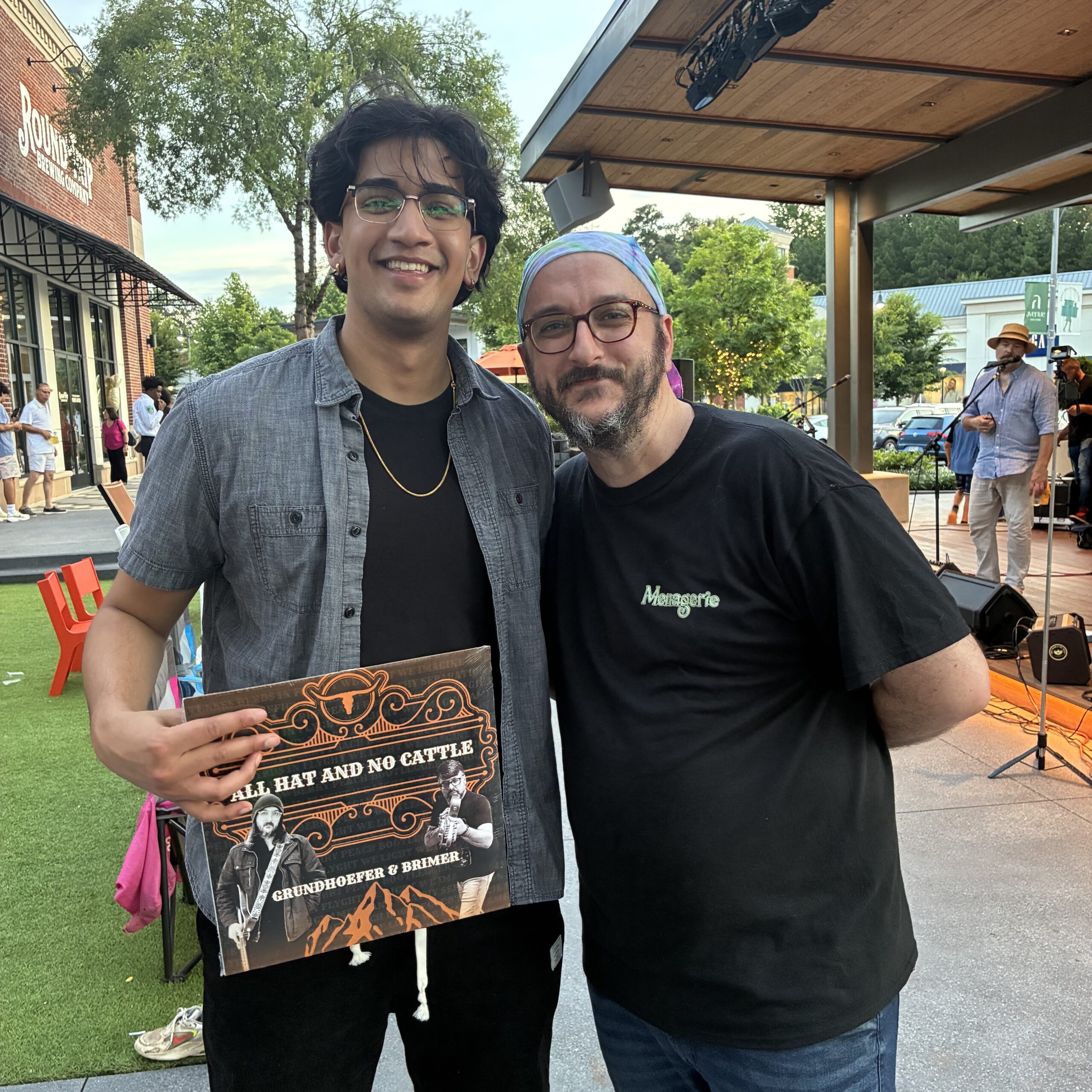 Anooj and Mark at Mark's concert
