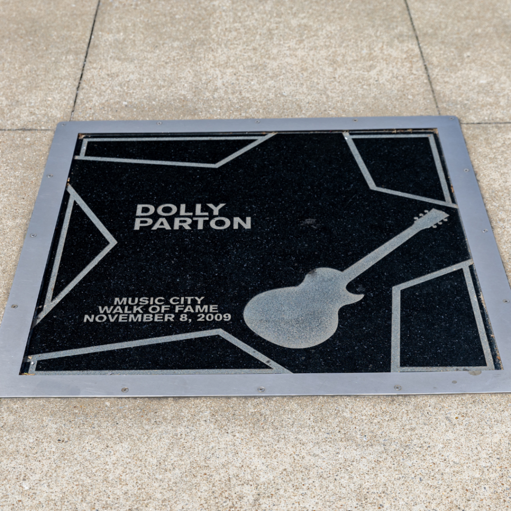 Dolly's Star on the Nashille Walk of Game
